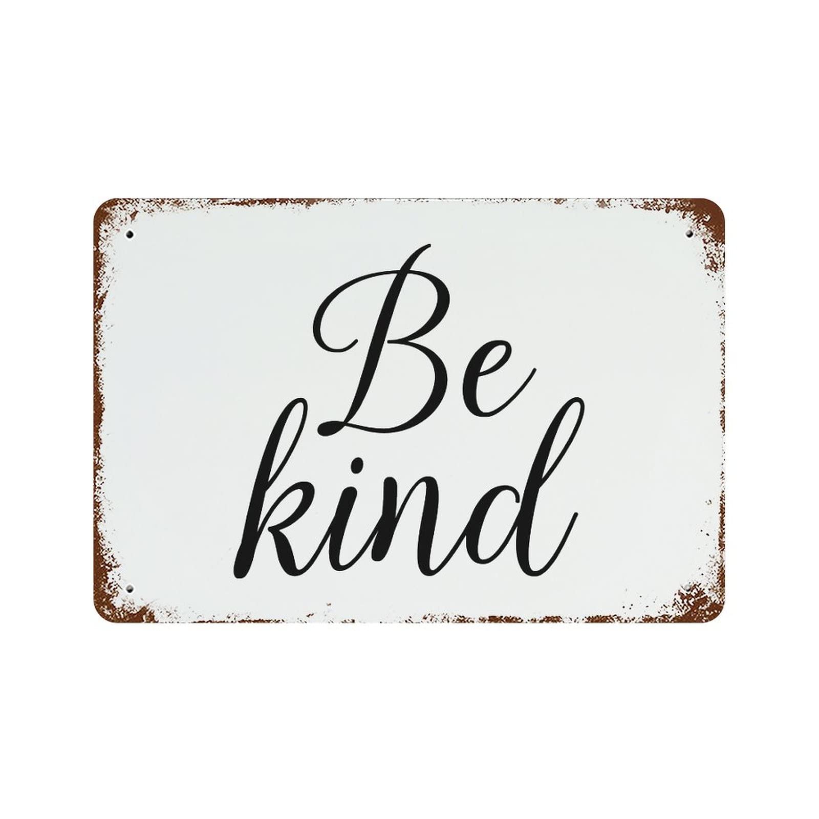 Plaque de route Be Kind vintage pour une déco de bar chaleureuse