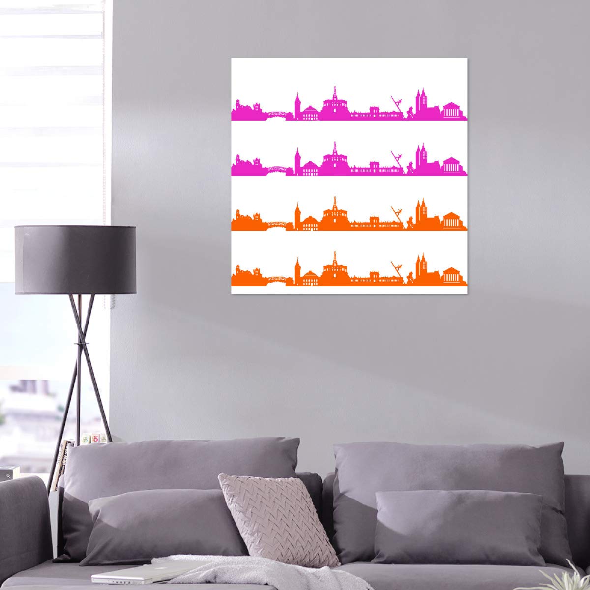 artboxONE Alu-Print 60x60 cm Kassel 01 Bicolor von Künstler 44spaces
