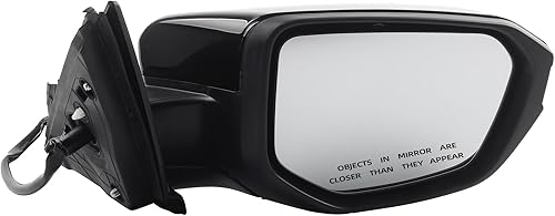 Dasbecan Espejo lateral derecho del lado del pasajero compatible con Honda Civic 2016-2021, vidrio eléctrico no calentado, plegable manual, pintura