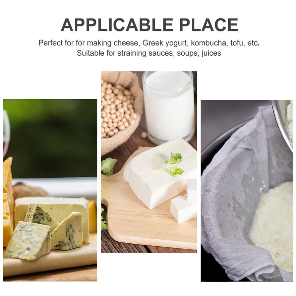 Kichvoe 6pcs Reusable Cheese Cloths for Straining Tofu Making and Yogurt Preparation Fine Filter Kitchen Cloths for Home Cooking and Baking
