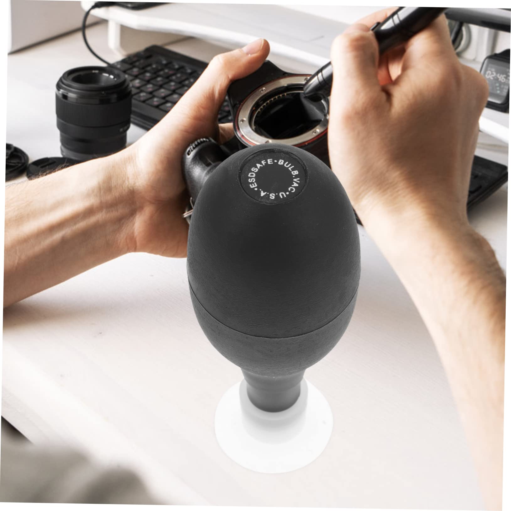 Mikikit 5pezzi Penna Per Pulizia Obiettivi Silicone Con Ventosa Per Riparazione e Manutenzione Di Lenti Utile Per Fotocamere Orologi Ed Elettronica Strumento Compatto e Leggero Per