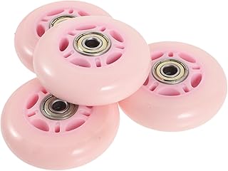 Sosoport 4 Pçs Rodas Elásticas Altas Rodas De Bagagem Placa Deslizante De Skate Infantil Para Crianças Rodas De Ao Ar Livre Roda Interna Para Acessório De Patinação Pu