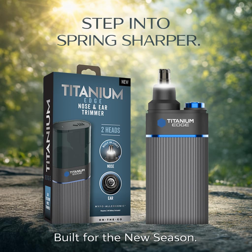 Microtouch Titanium Edge Ear & Nose Trimmer – Dual Rotary Blade