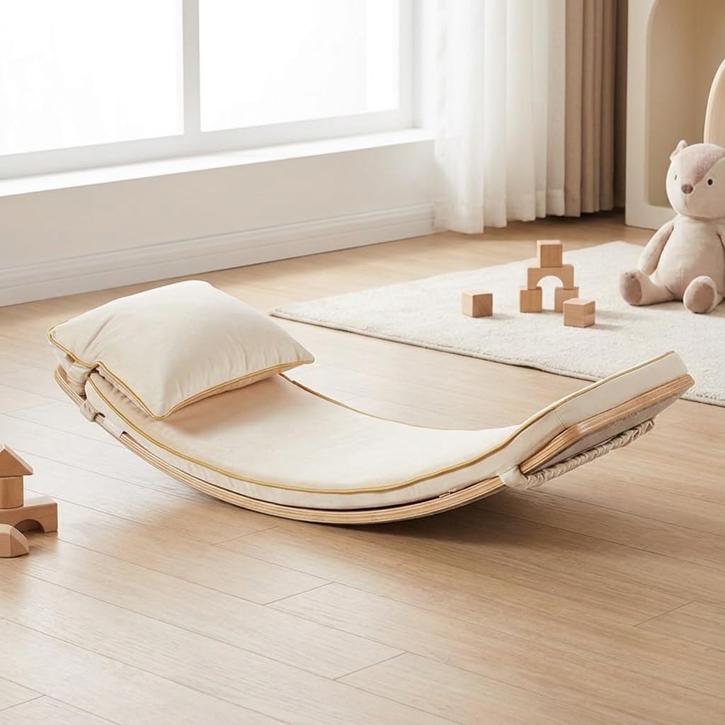 Board Curva de Madera, para Niños y Rehabilitación, Mejora tabilidad y Propiocepción, Uso Interior