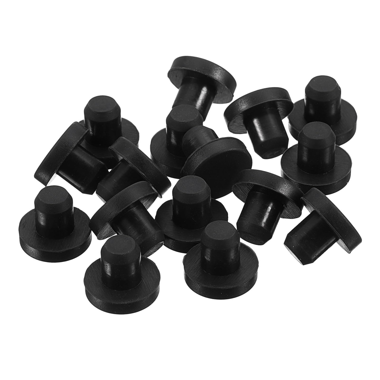 TA-VIGOR 32Pcs Silicone Hole Plug, Rubber Stoppers Sealing Hole Cover Caps, Waterproof Bungs for 8mm / 0.31" Holes Bottle Pipes, Black