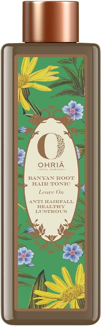 Ayurveda 100% Natural Banyan Root Hair Tonic For All Hair Types, 6.76 Fl Oz