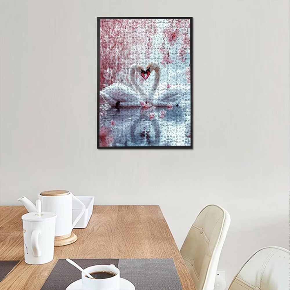 Puzzle 2000 Pezzi, Fiori Di Pesca Cigno 3D Puzzle per Adulti Impegnativo, Educa Puzzles Artistico, Divertente E Stimolante Puzzles Decorativo per La Famiglia, Regalo e Decorazione Pareti DX0YL6-882
