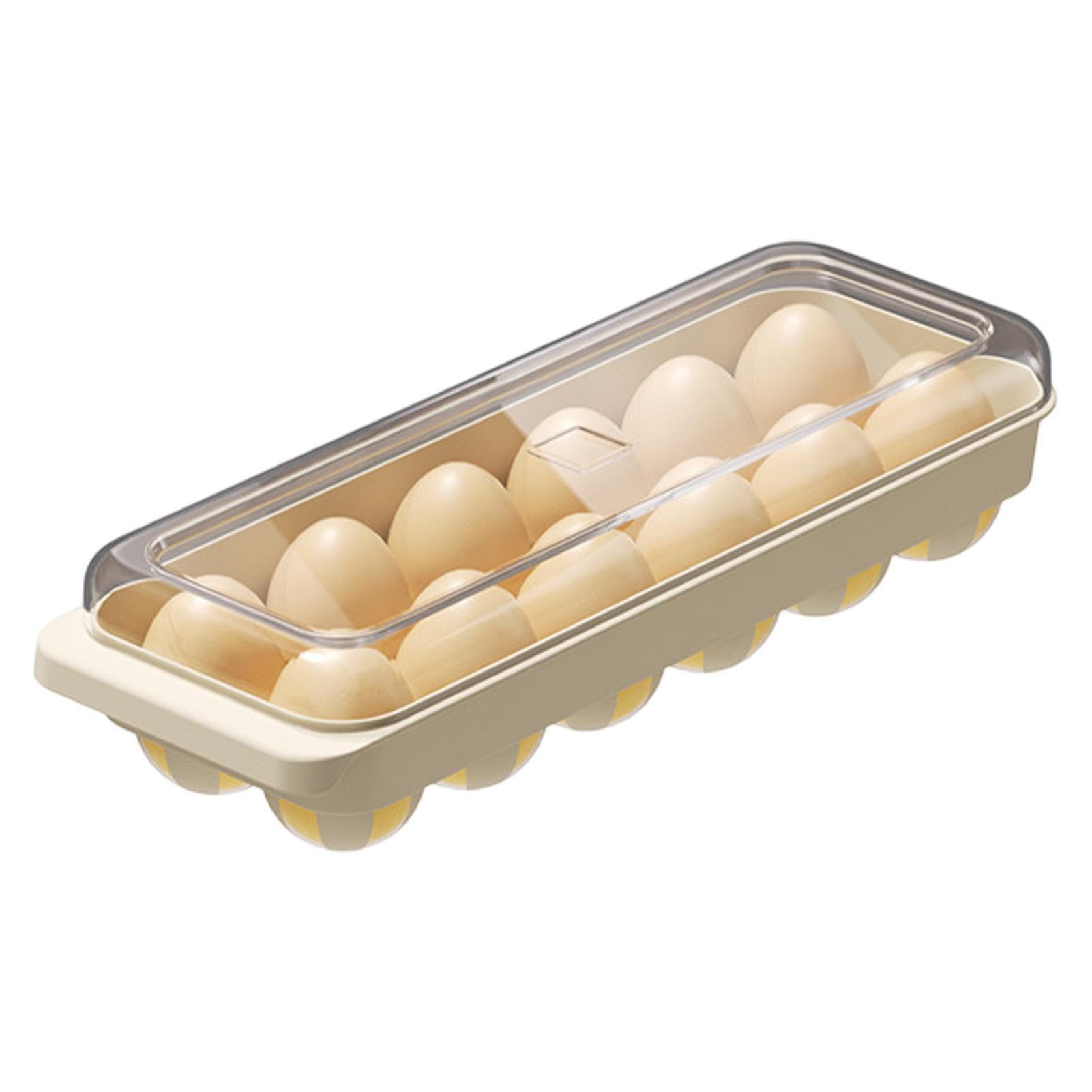 Bandeja para huevos para frigorífico apilable con tapa y capacidad para 12 piezas