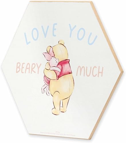 Vista 7 de Open Road Brands Disney Winnie the Pooh y Piglet Better Together - Decoración de pared de madera para guardería, dormitorio o sala de juegos Gris