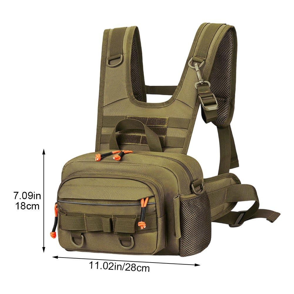 Chaleco De Pesca con Mosca, Señuelo De Pesca, Chaleco De Pecho Frontal, Mochila De Viaje, Camping, Senderismo, Ciclismo Aire Libre, Equipo De Montañismo, Bolsa De Aparejos para Hombres