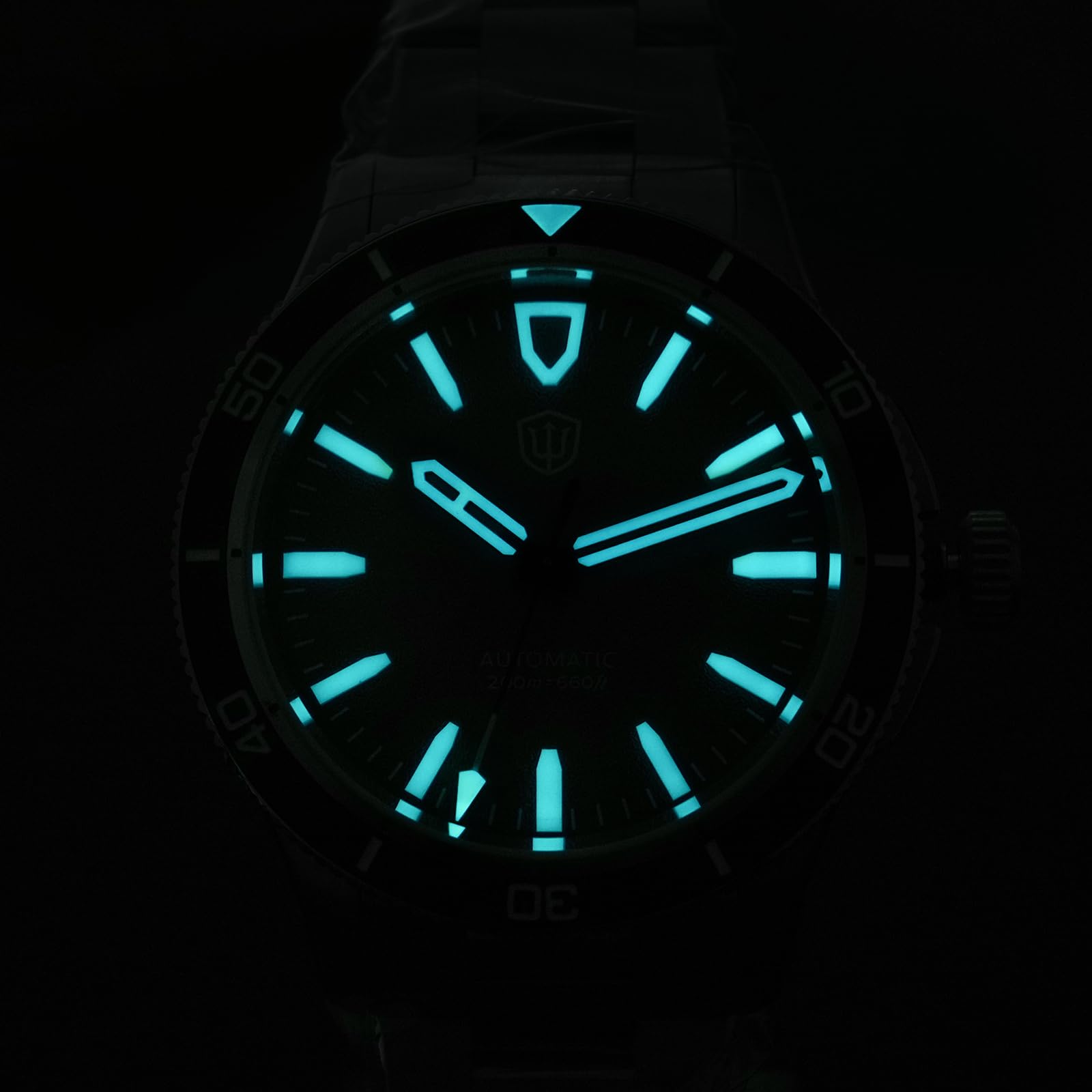 watchdives WD0019 Automatik Taucheruhr für Herren, ST2130 4Hz Mechanisches Uhrwerk, Saphirglas mit 5-Schichten AR-Beschichtung, 40mm Keramiklünette, 200M Wasserdicht, 316L Edelstahl Sport Taucheruhr