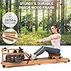 RW8 Plus Foldable Wood Water Rowing Machine with APP, Rowing Machine Water Resistance for Home Use with LCD Monitor, Wood Indoor Rower, Soft Seat