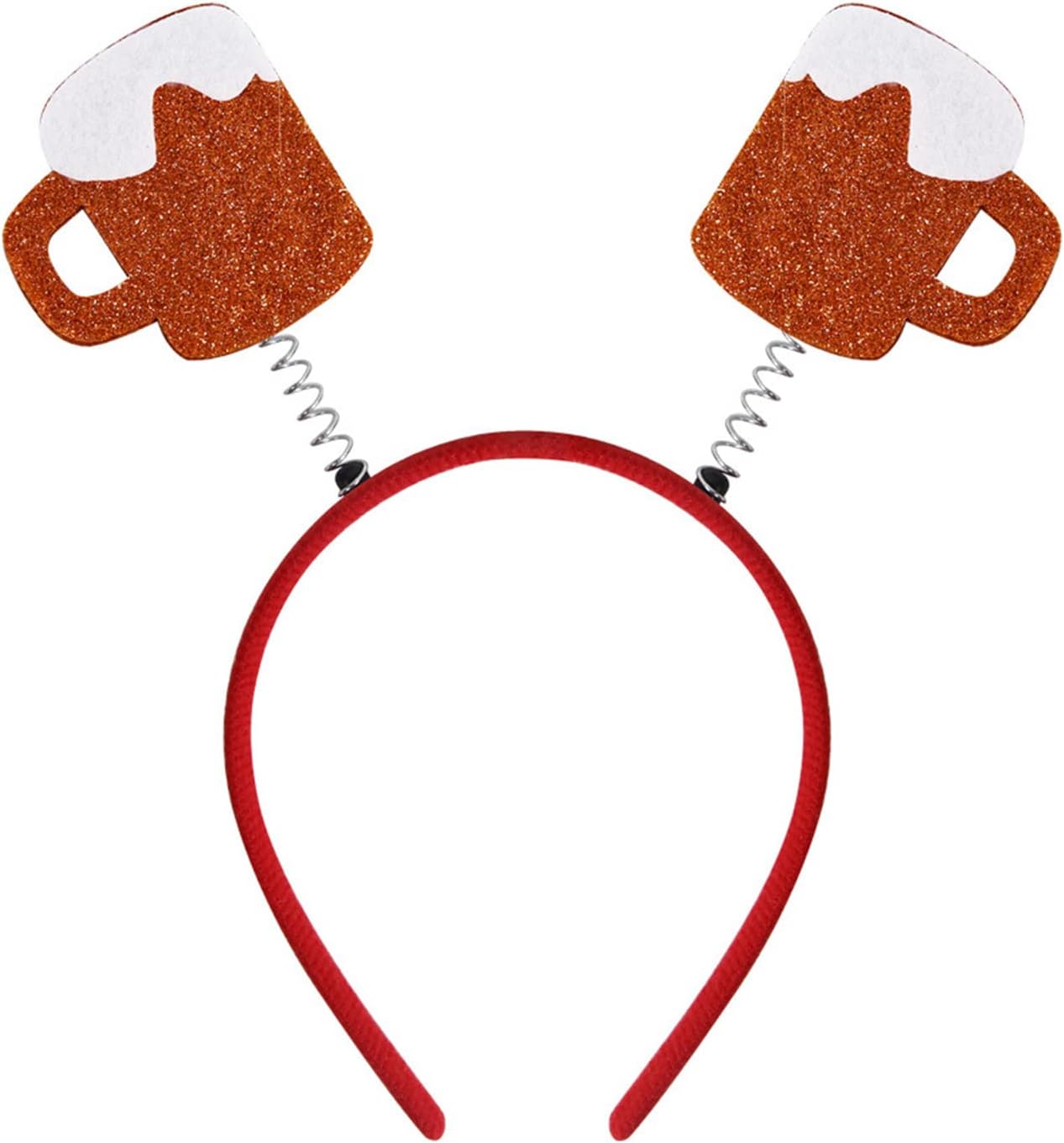 YAPAILANG Widget Beer Headband Makeup Hair Hoop Gifts Photo Props Beer Beard Saussage Headband Oktoberfest Hairband