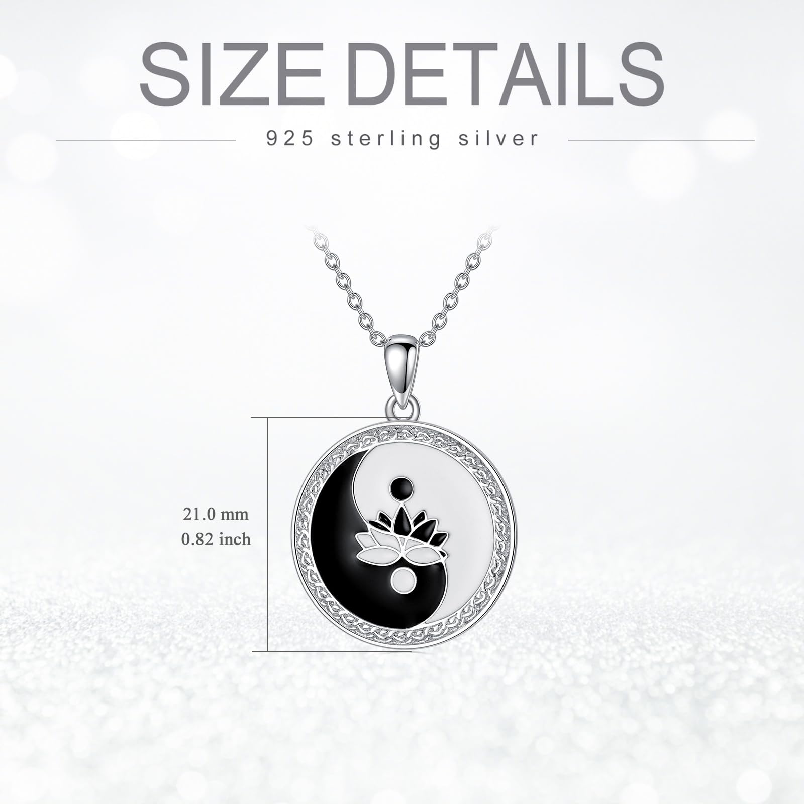 PROESS Lotus/Sunflower Colgante Collar de Plata de Ley 925 Flor Cadena Joyería Regalos para Mujeres Niñas Madre