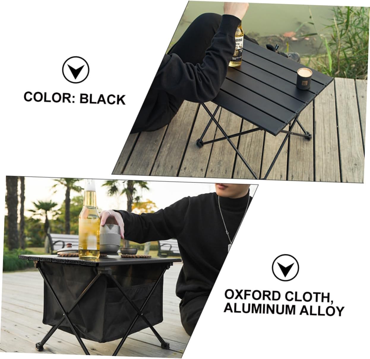 Compact Folding Table Storage Pouch for Camping Picnics Picnic Bag Front Pocket for Organization Lightweight Outdoor Travel