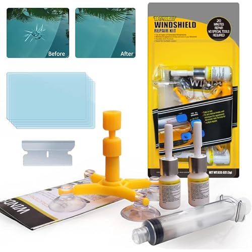 Manelord Auto Windschutzscheibe Reparaturset Werkzeug für PKW Chip und Crack, Car Windshield Repair Kit