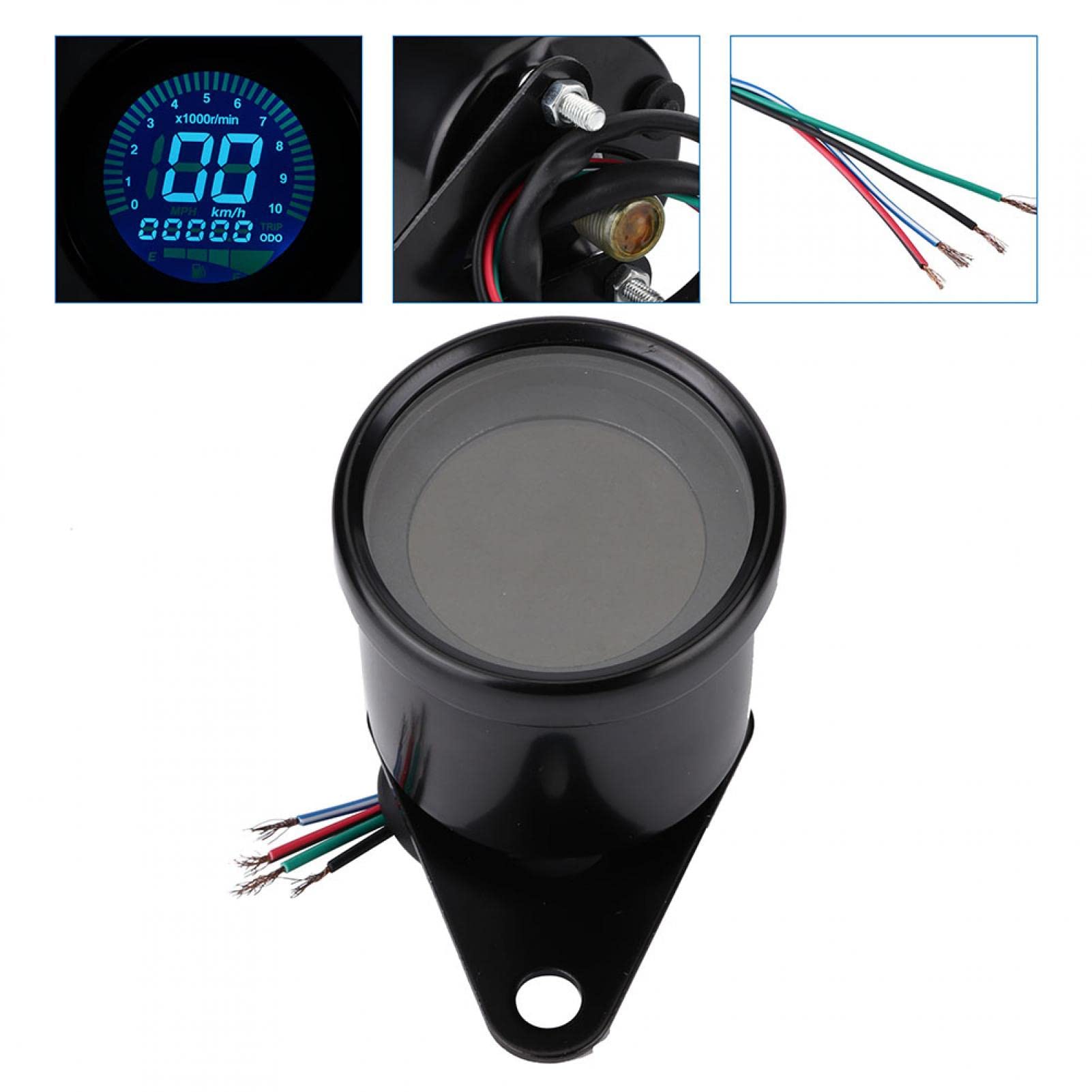 Universal 12V DC Waterproof LED Digital Speedometer Tachometer...