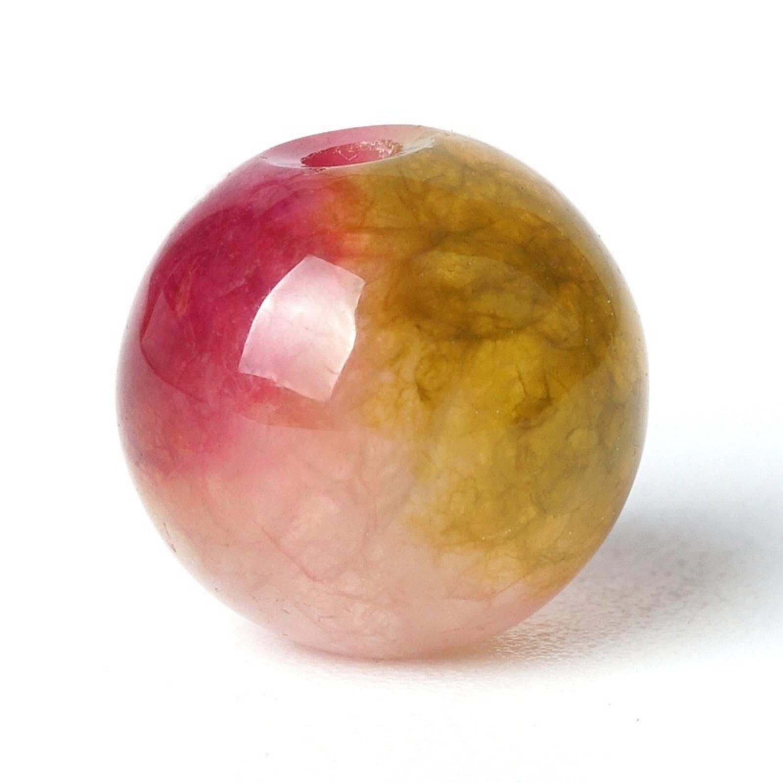 100Pcs Natural Stone Beads 6mm Rose Red Jasper Round Loose Gemstone Energy Healing Beads Hole Size 1mm DIY Smooth Beads for Bracelet Necklace Earrings Jewelry Making — image 1