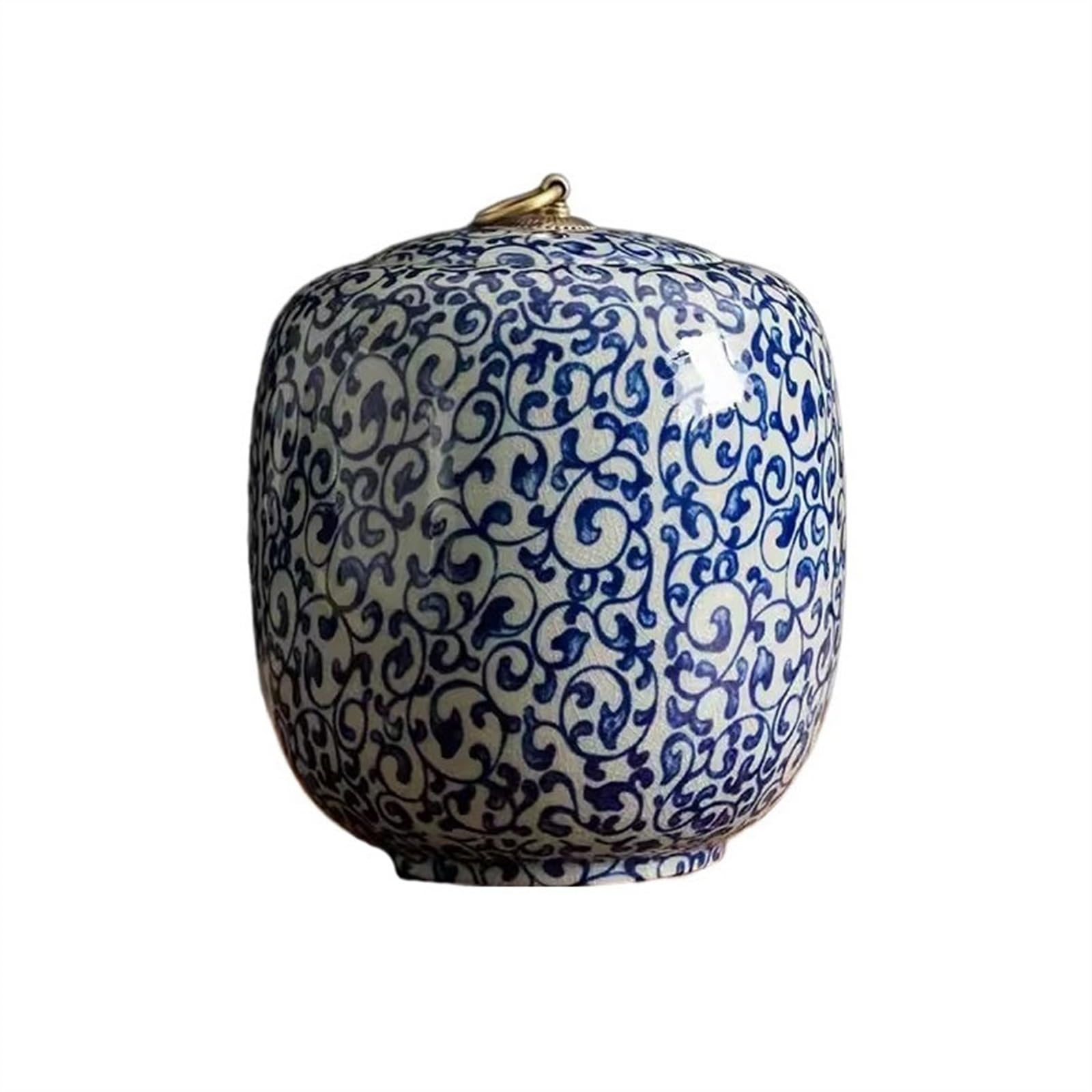 zhangrui1888 Tea Canister Chinese Tea Canister Ceramic Sealing Jar Household Large Storage Warehouse Retro Loose Leaf Universal Tea Storage(Large)