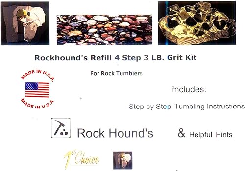 Miniatura 2 de Rockhound's 1st Choice Rock Tumbler - Kit de recambio de grano para pulir hasta 3 libras de rocas, uso en Thumlers, Lortone, Dr.Cool, Nat'l Geo y