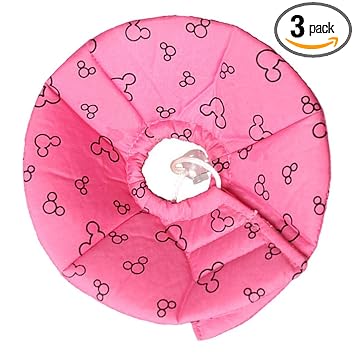 Maxbell Pet Elizabethan Collar Cone Collar for Cat Dog Hamster Guinea Pig Pink_S