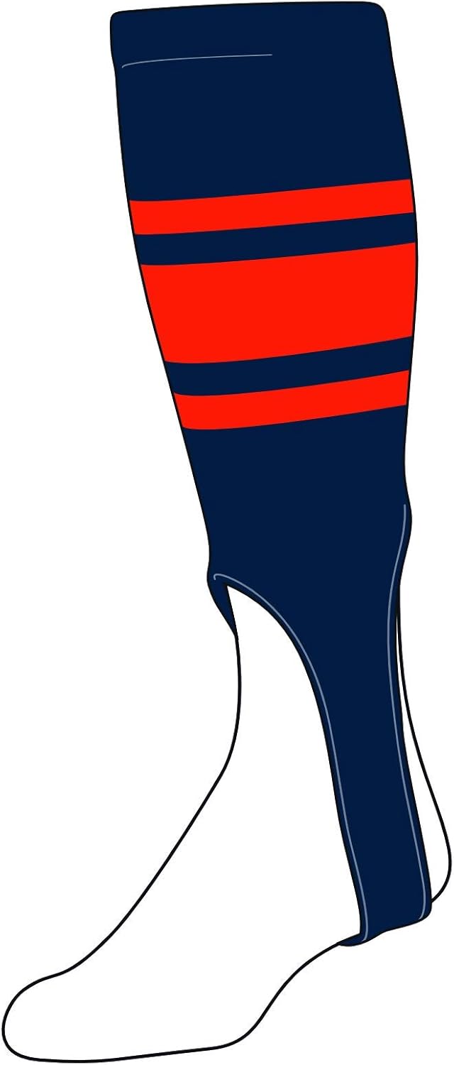 Bas De Baseball TCK Stirrups - Large (300D, 7in) - Rouge/Noir/Blanc