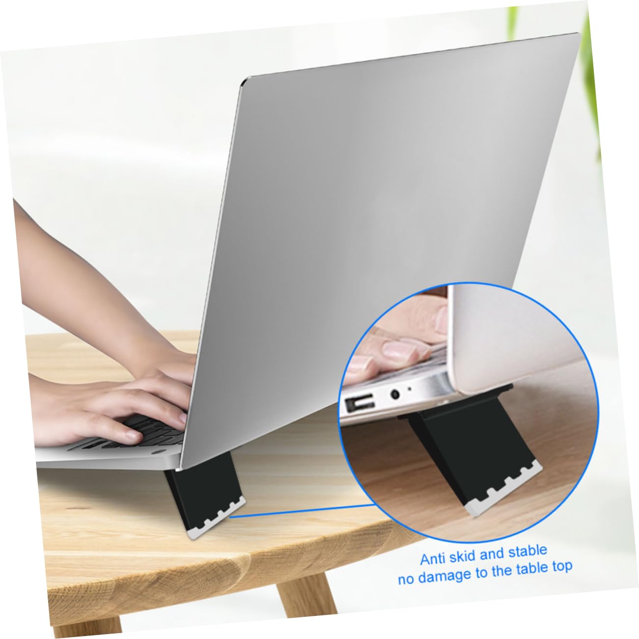 DOITOOL 4 Juegos Soporte De Enfriamiento De La Computadora Soportes para Portátiles Elevador Ergonómico para Laptop Tableta Tablet Stand Tablet Holder Ascensor Portátil Abs Black 4 Uds * 4