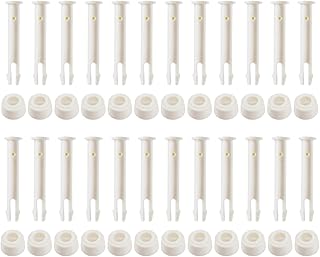 CVILL 24PCS Plastic Pool Connector pins and Pool Seals Compatible with Intex 13'-24' Above Ground Round Metal Frame Pools and Replacement Parts for Intex Rectangular Metal Frame Pools (2.36 Inch)