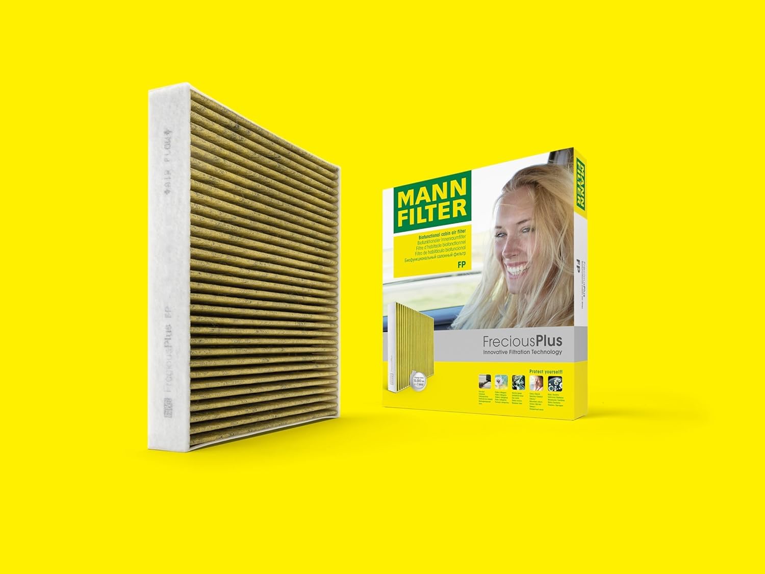 MANN-FILTER FP 26 009 Innenraumfilter/Kabinenluftfilter - FreciousPlus Biofunktionaler Pollenfilter - für Pkw + Transporter