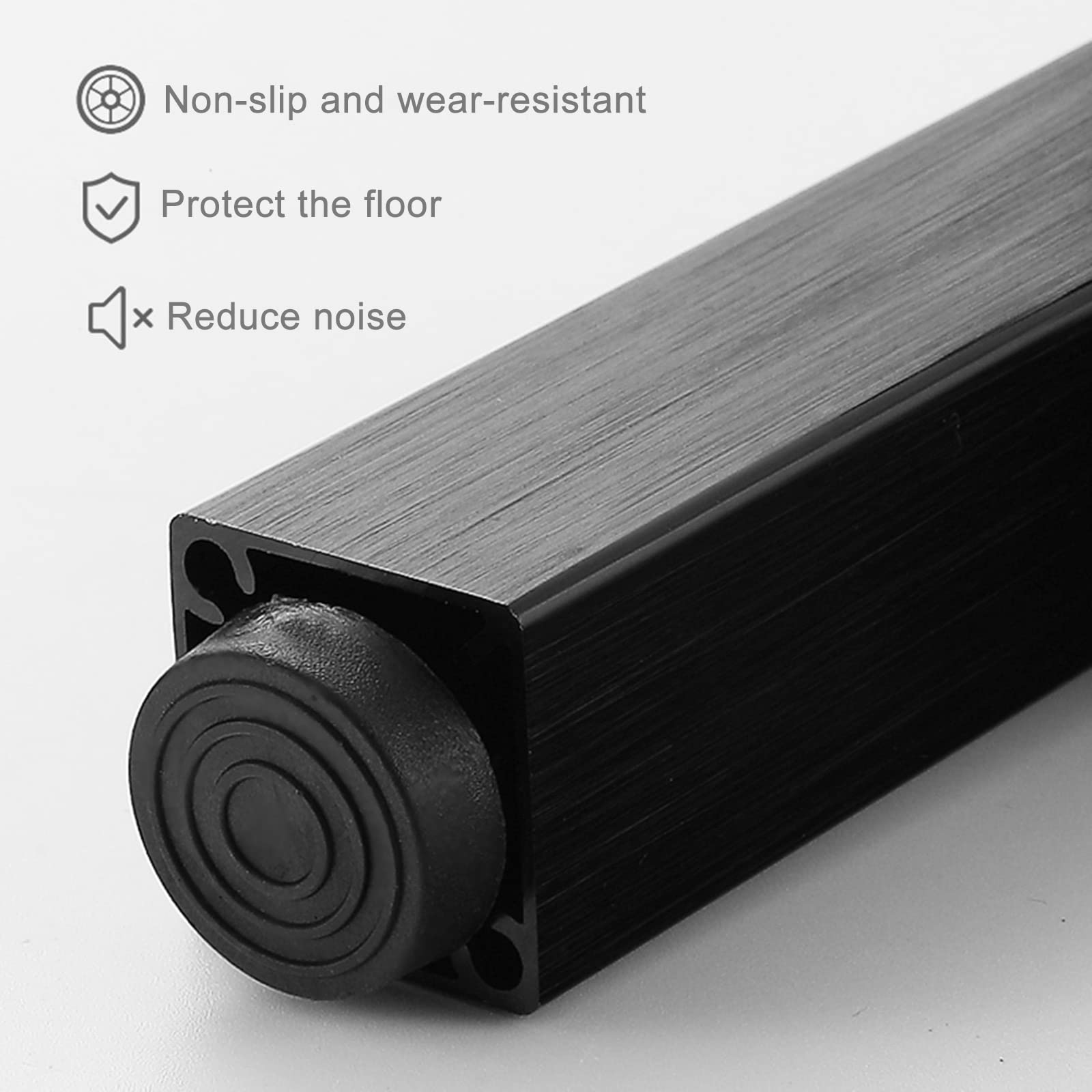 Regulowane metalowe nogi meblowe, zestaw 4 nowoczesnych nóg do sofy DIY, do kuchni/łazienki, 10 cm, czarne, wymienne nogi do szafek, biurek i stolików kawowych