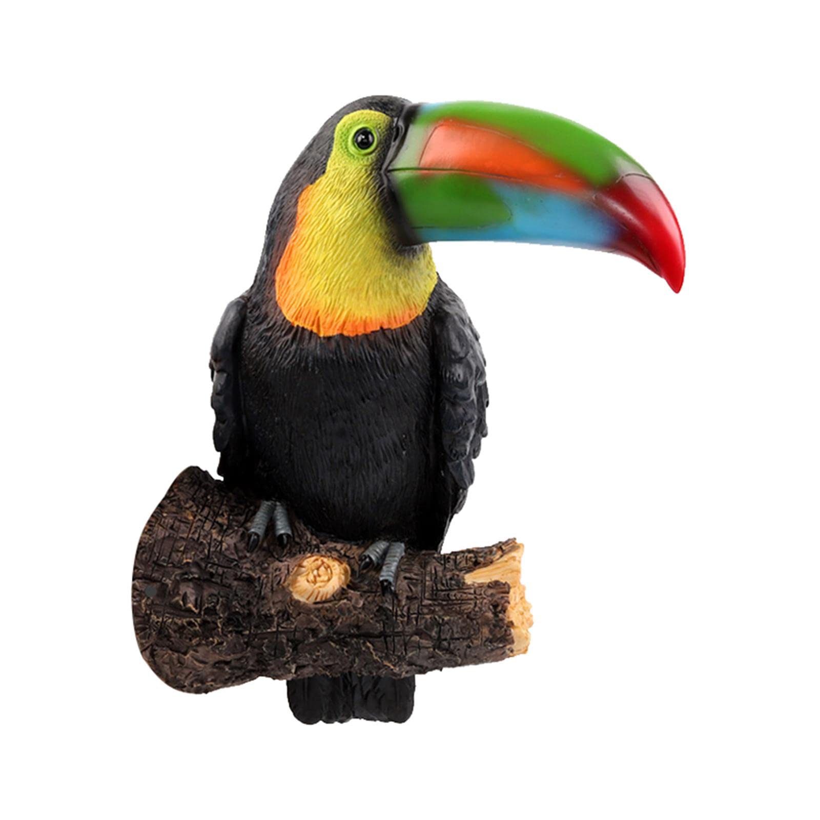 Toucan Miniatura Scultura Animale Orso Giocattolo Resina Realistica Artigianato Dipinto a Mano Adatta per Ragazzi Ragazze Camera da Letto Salotto,