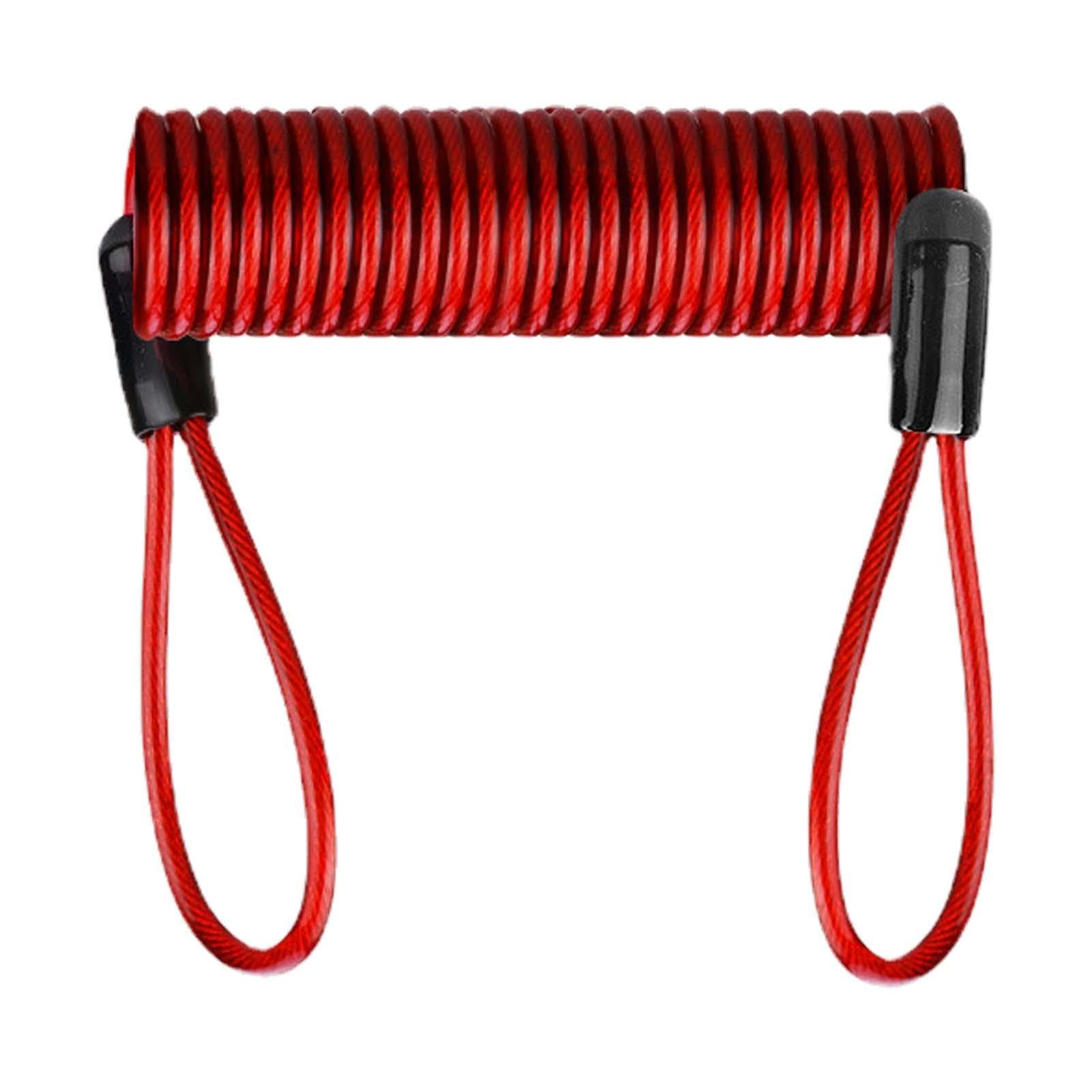 Cavo Promemoria Per Blocco Moto E Bici - Elastico, In Acciaio Rivestito PVC, 120 Cm