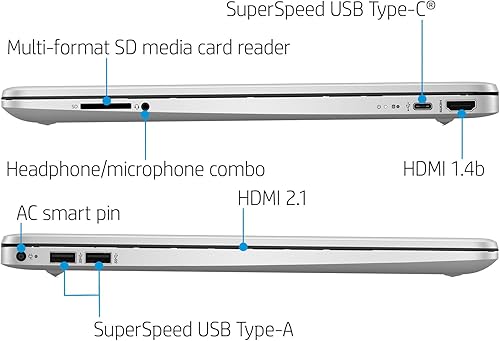 Miniatura 3 de HP Laptop con pantalla táctil FHD de 15.6 pulgadas, procesador Intel Core i7-1255U (10 núcleos), 16 GB de RAM, SSD de 512 GB, gráficos Intel Iris