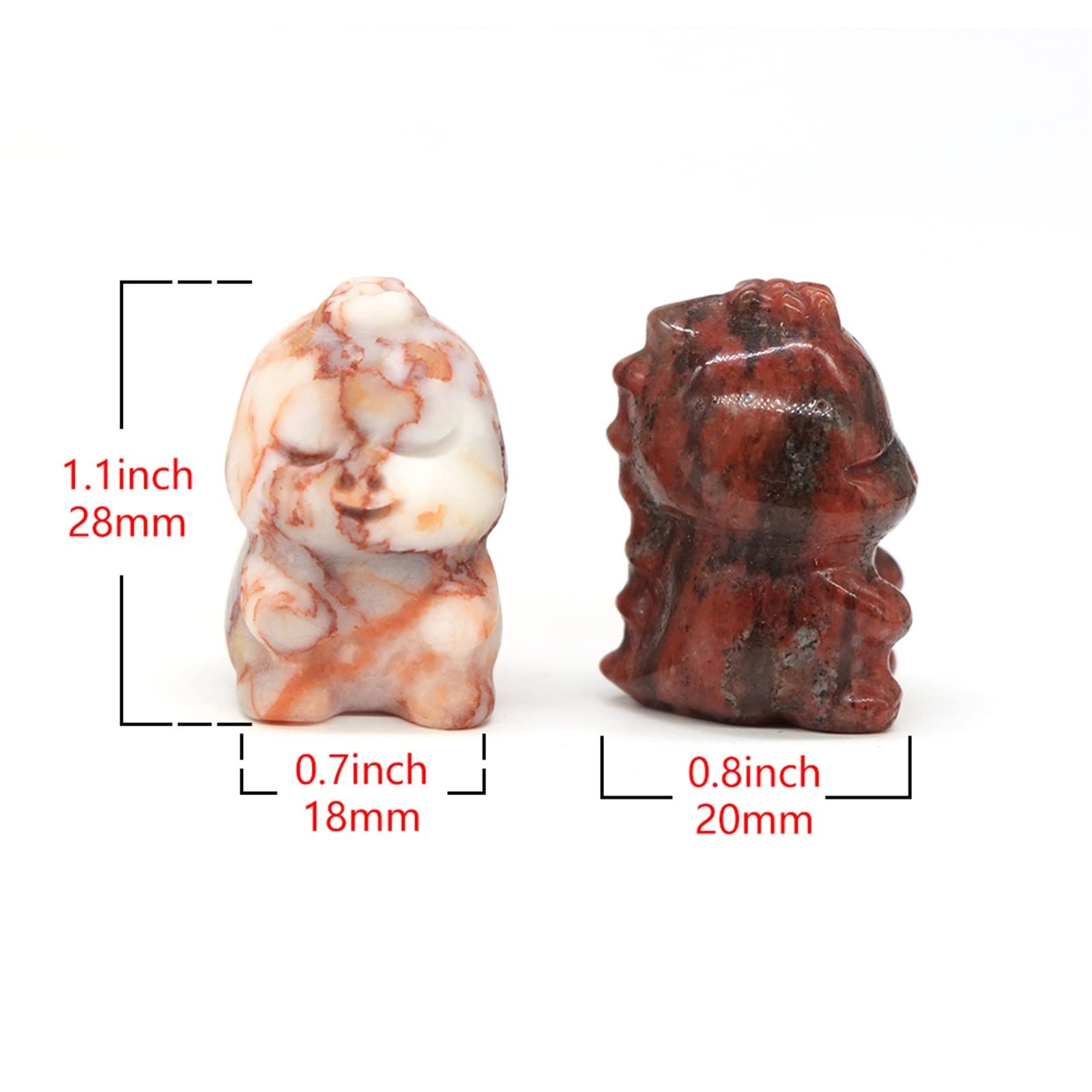 Kolekcje domowe 1-20 szt. 28 mm śliczna mini statuetka dinozaura kamień kryształ rzeźbiony kamień szlachetny figurka rzemiosło dekoracja domu prezenty festiwalowe sprzedaż hurtowa (kolor