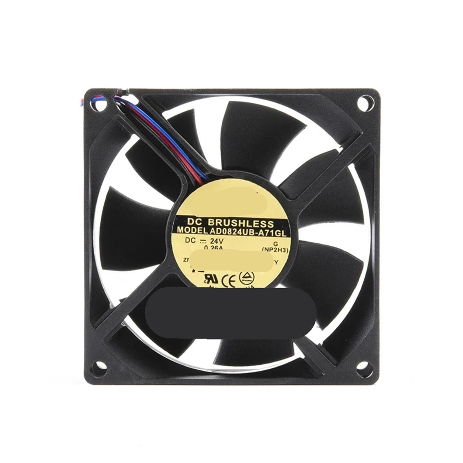 JJKKOZVQF AD0824UB-A71GL 8025 DC24V 0.26A 8cm 80 * 80 * 25MM inverter cooling fan AD0824UB(2 Wires)
