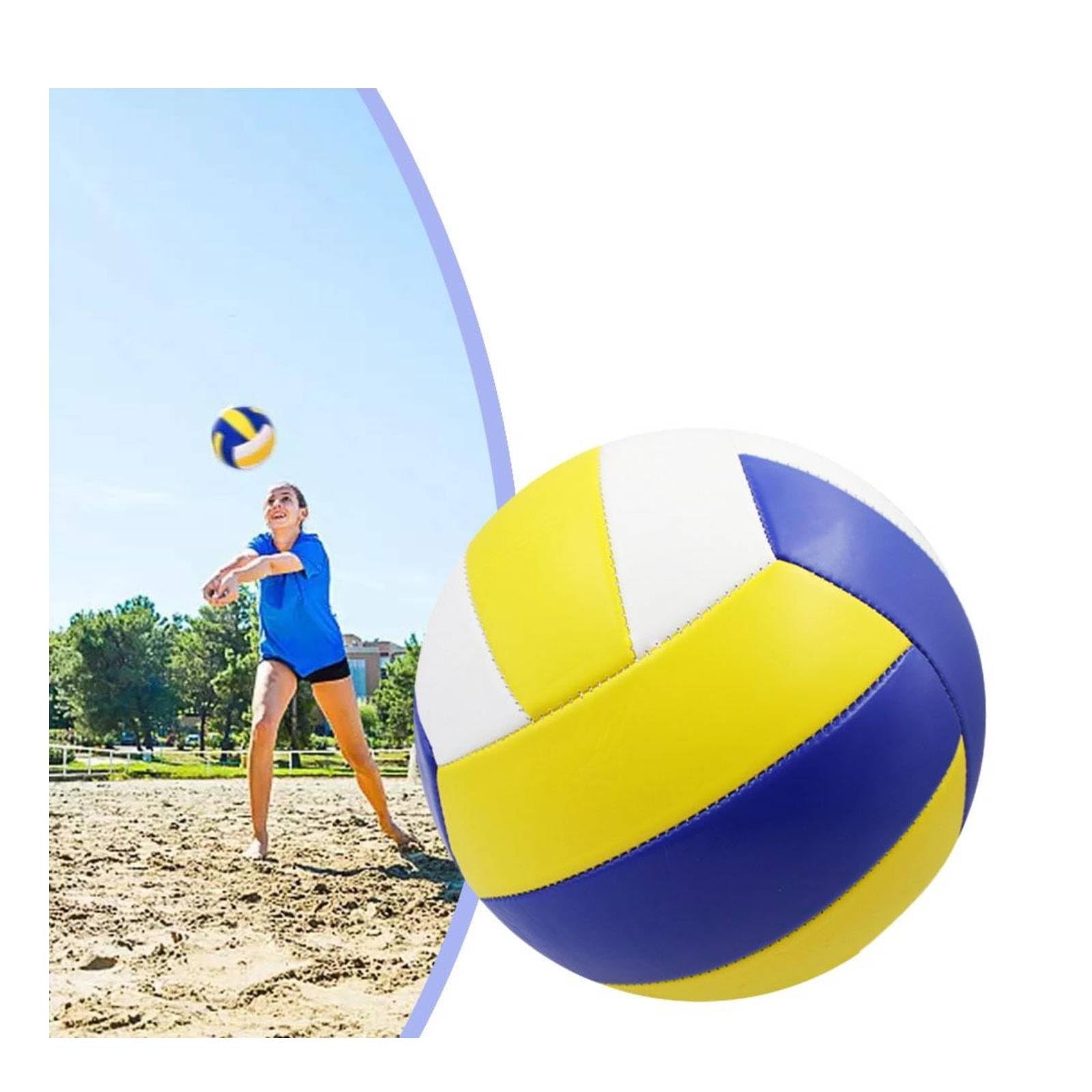 Volleyball Official Size 5, Waterproof Soft PU Volleyballs, Gym Beach Volley Ball for Indoor Outdoor Game & Training, Gifts for Adults Teens Beginners