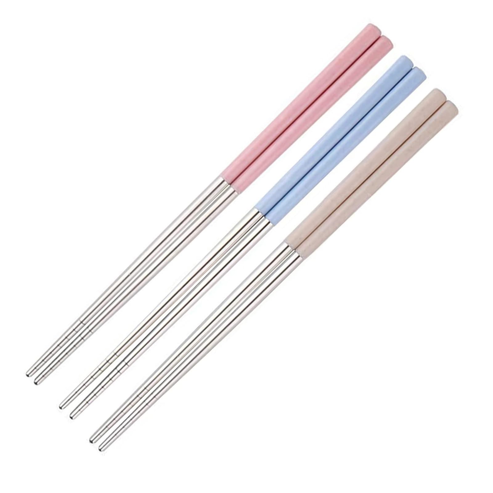 Reusable Metal Chopsticks 3 Pair for Noodels Sushi Hotpot Epsilon 23 cm Long Stainless Steel Chopstick Colorful Perfect Square Grip to Hold Foods for Home Hotels Restaurant (Pink Blue Beige) (B09Q39D3KW) Amazon Price History, Amazon Price Tracker