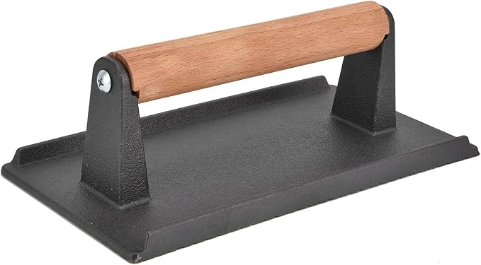 Prensa para barbacoa de hierro fundido resistente miniatura 9