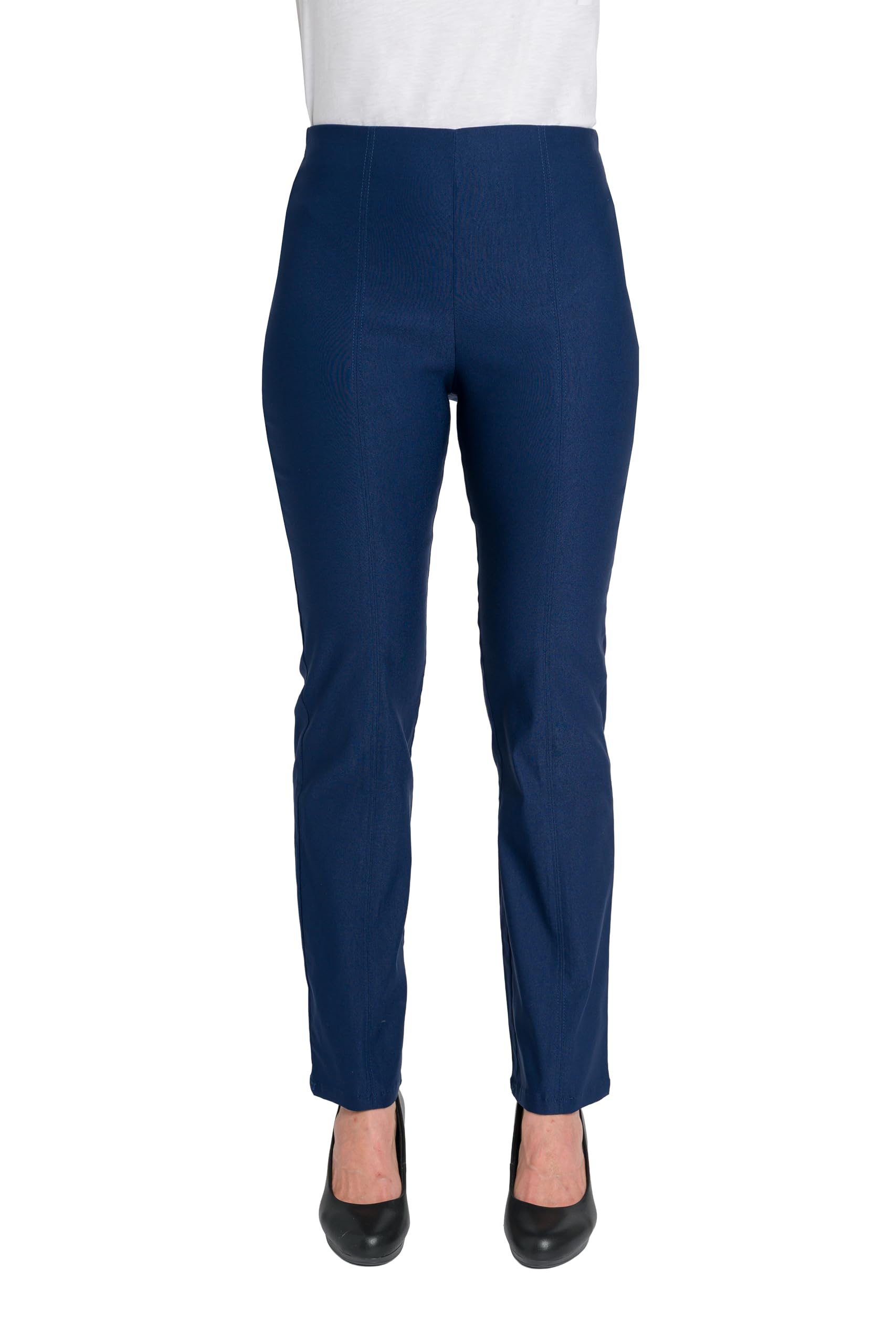 Briggs New York Womens Briggs New York Womens Super Stretch Luxe Millenium Seamed Front Pull on Pant