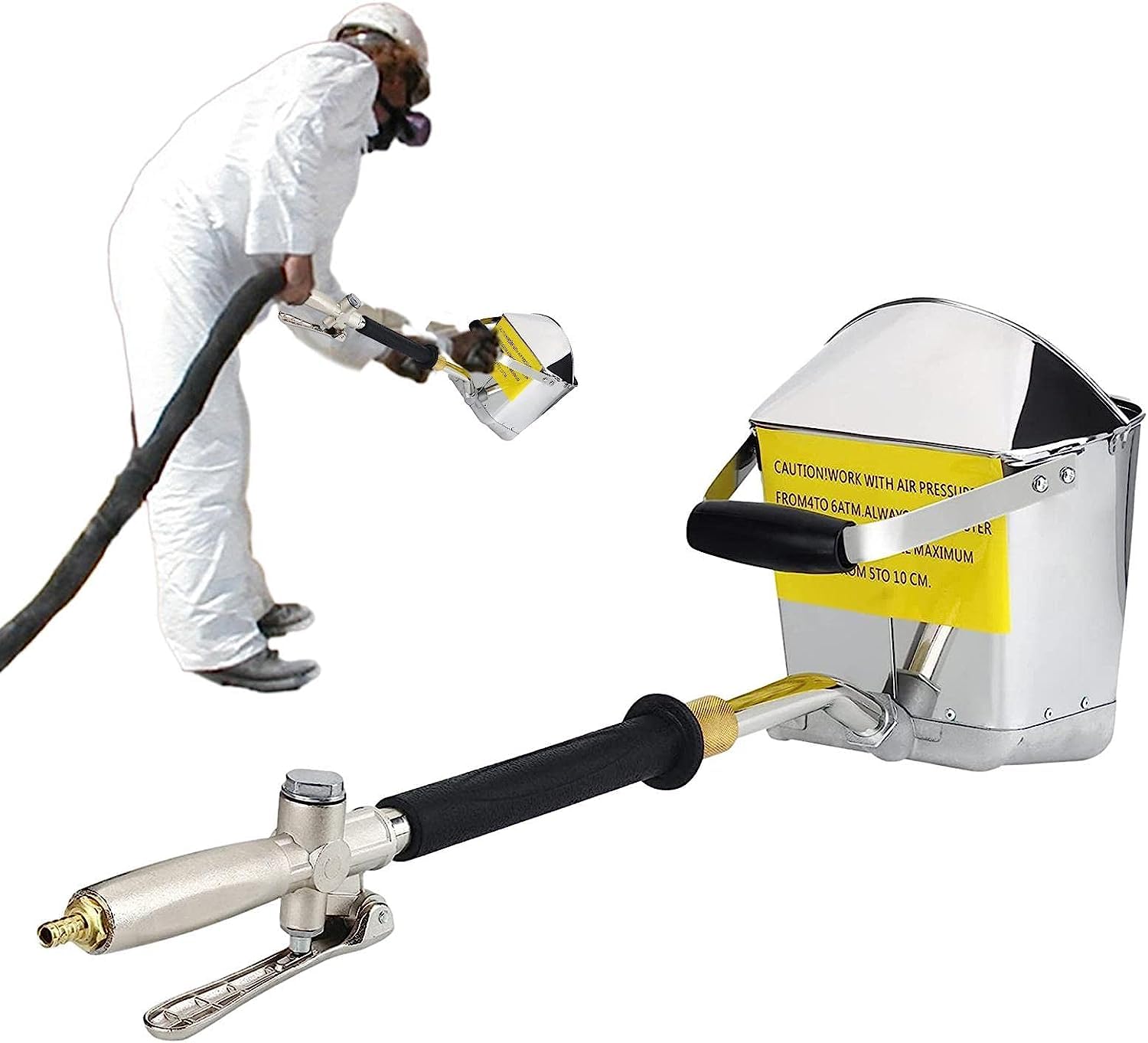 Buy 4 Jet Stucco Sprayer,29 Inch Air Stucco Cement Texture Hopper