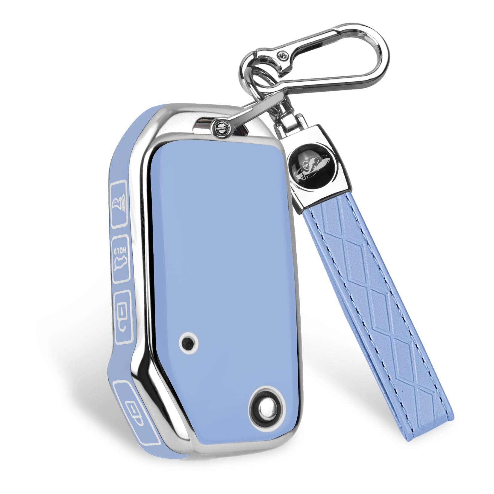 QBUC for KIA Key Fob Cover with keychian, Soft and Durable Key Cover TPU Car Key Holder Fit for Kia 2019-2023 Cerato Ceed Forte NIRO Sorento Seltos