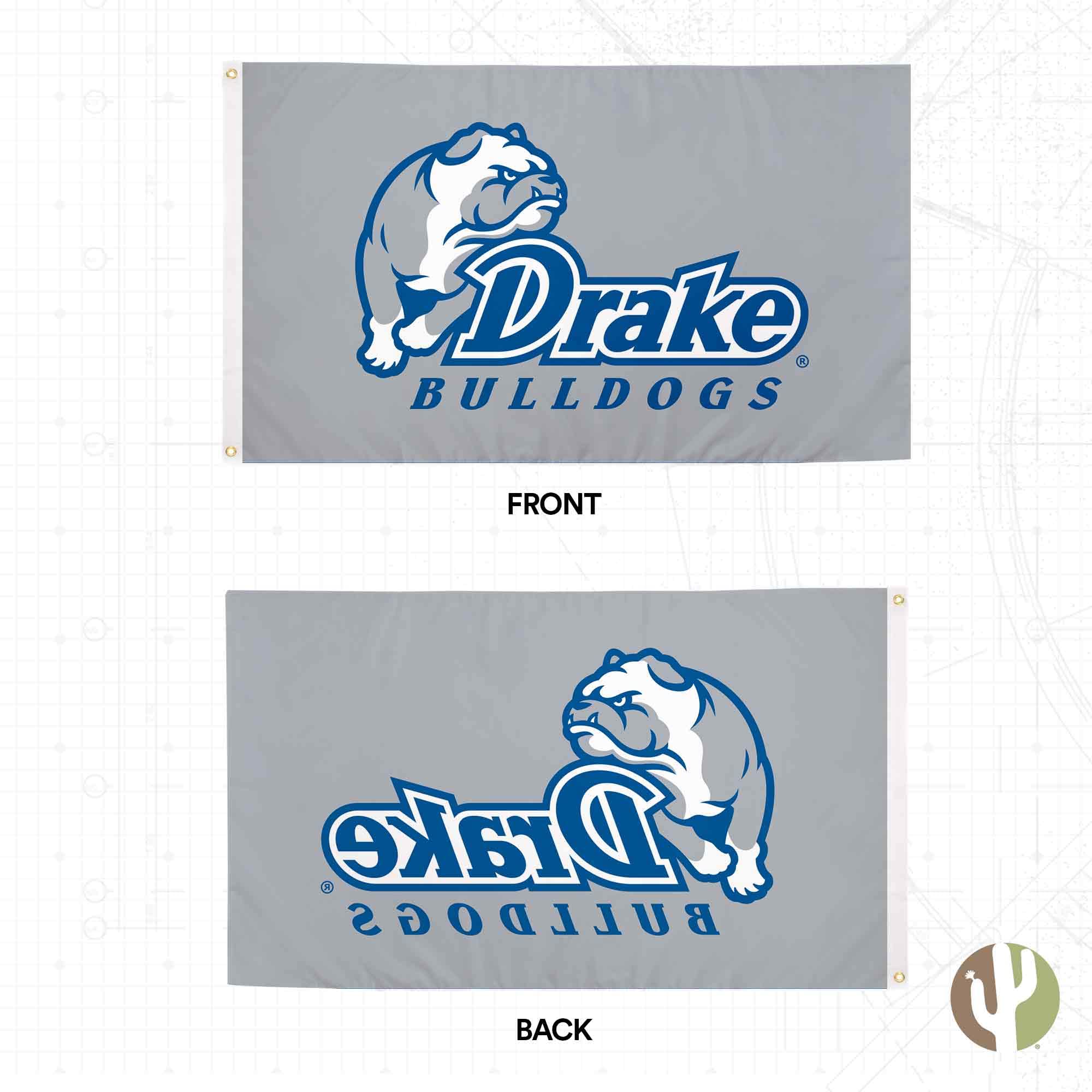 Drake University Desert Cactus NCAA Flag - 3x5 Feet, 100% Polyester, Officially Licensed