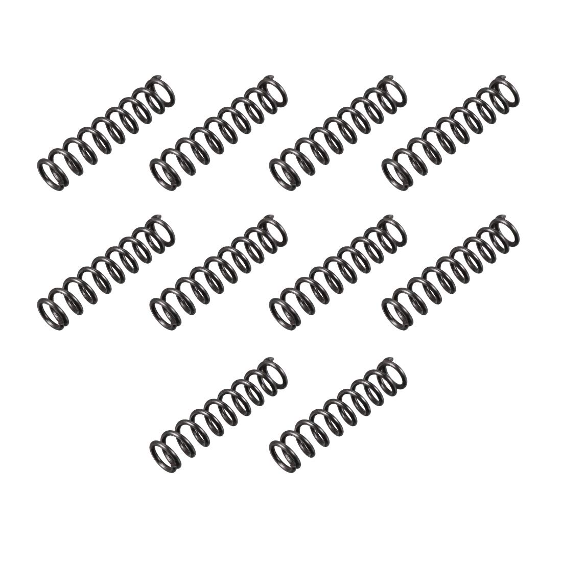 Uxcell Black Sourcingmap Compression Spring - 1.2Mm Wire Dia 8Mm Od 35Mm Free Length Spring Steel Extension Spring,,10Pcs