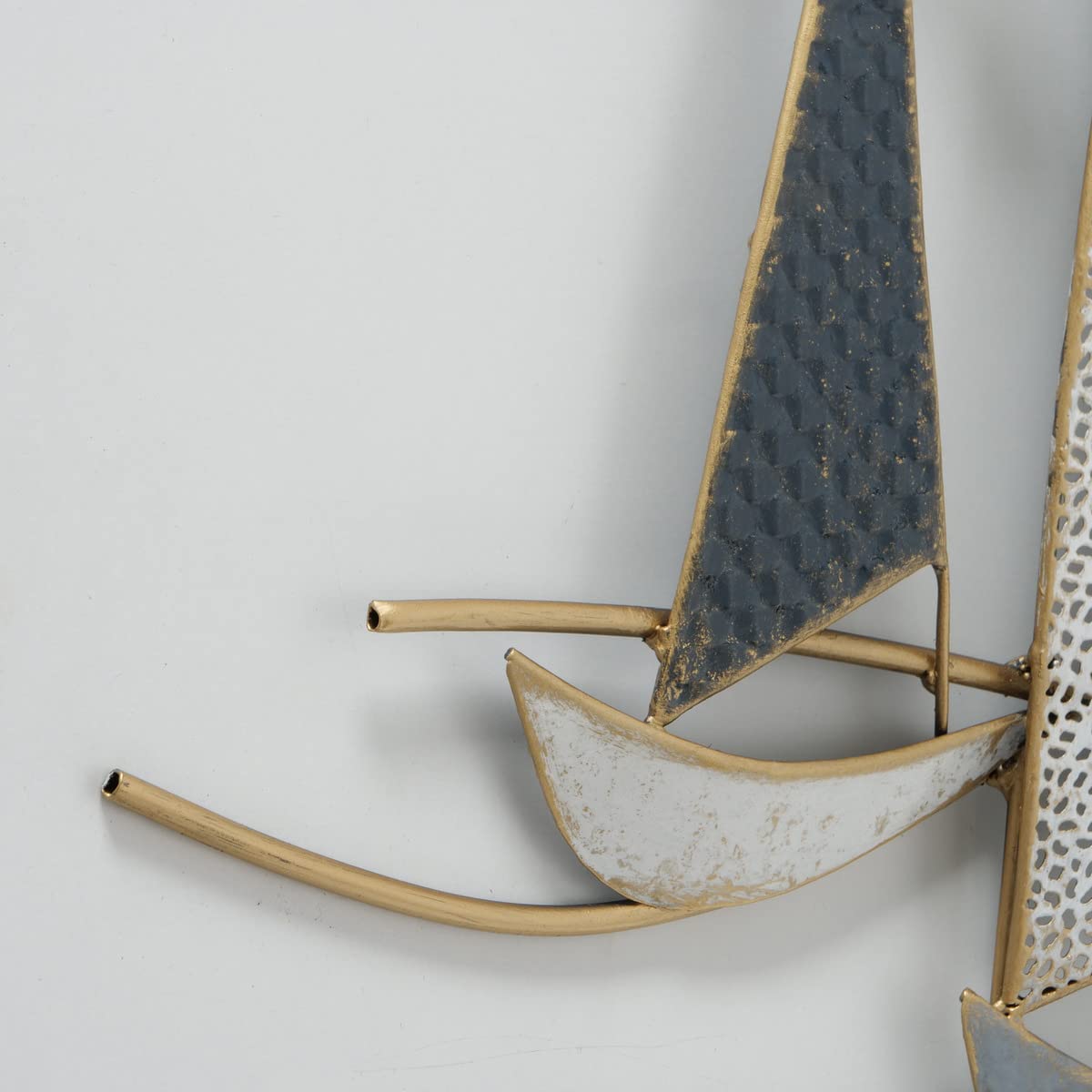 BOLTZE Wandobjekt Wandbild Boote Segelboote Eisen B 109 cm H 69 cm