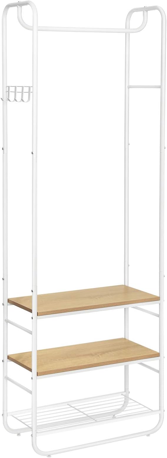 VASAGLE Coat Rack Stand, Hall Tree with Shoe Shelves
