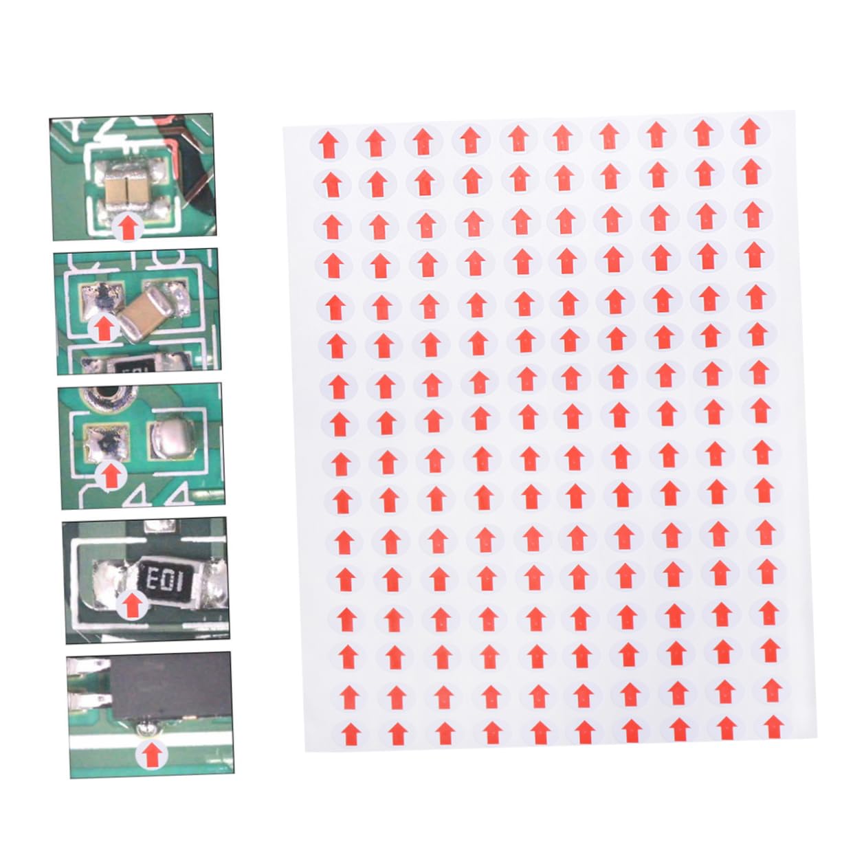 Etiquetas Adhesivas Flechas Rojas 3200 Uds de Papel | Autoadhesivas y Removibles, para Taller y Oficina, se Adhieren a Superficies Variadas Color Aleatorio