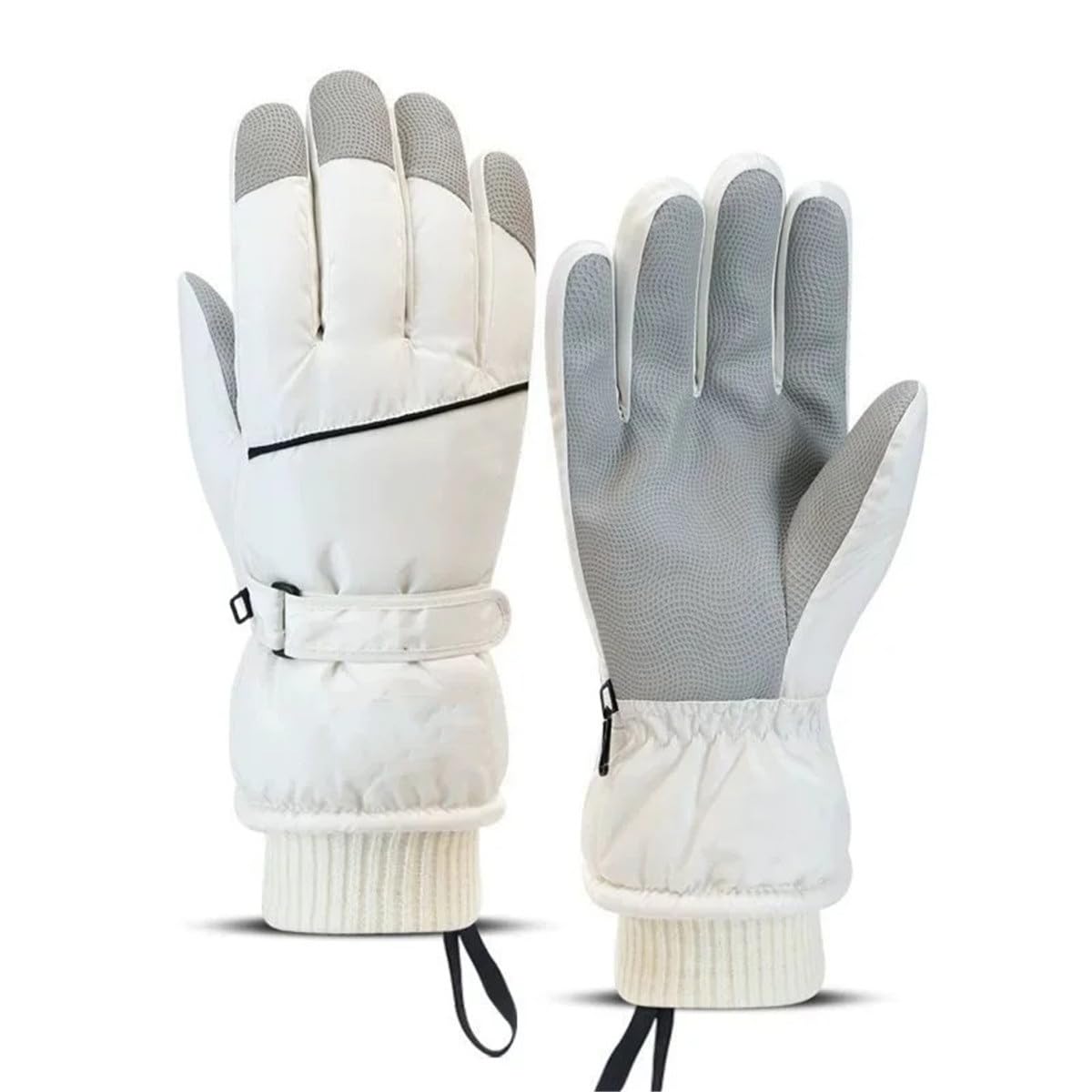 XAUCY Guantes de esquí de invierno para niños, guantes gruesos y cálidos, para deportes al aire libre, para niños, esquí, equitación, antideslizantes, impermeables, con bolsillo, guantes cálidos