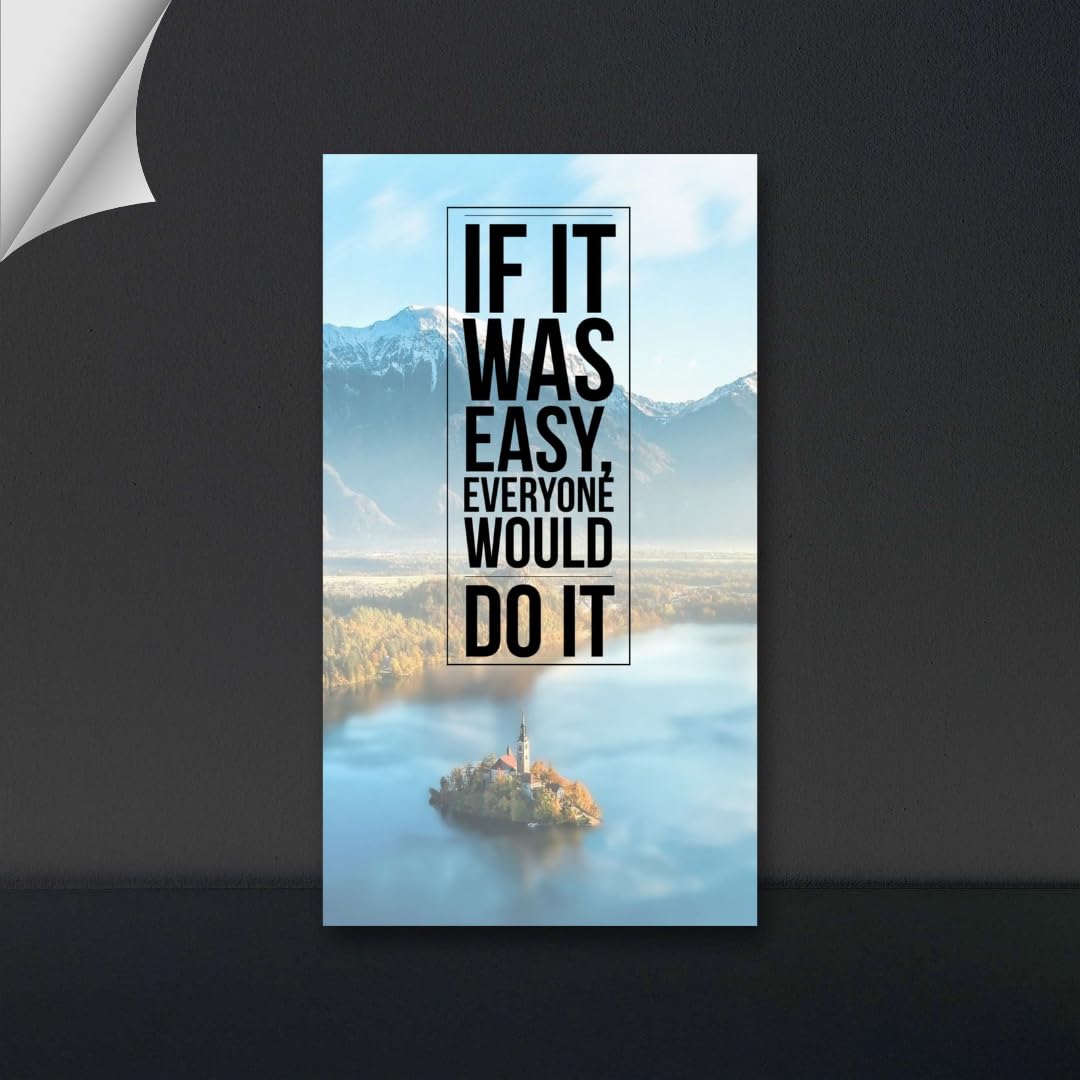 VIRGIN ARTS I EVERYTHING IS EASY? - MOTIVATIONAL QUOTES I 300 GSM THICK POSTER I A4 FRAME