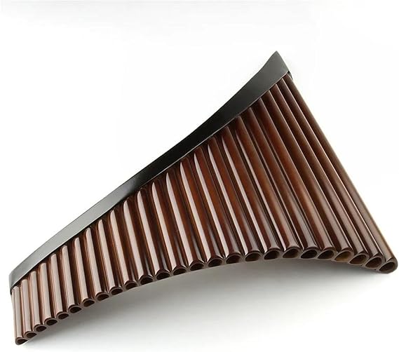 pan flute for beginners Handmade Wood Flute C Key Brown Pan Flute Traditional Woodwind Instrument 25 Pipes (Color : Left)