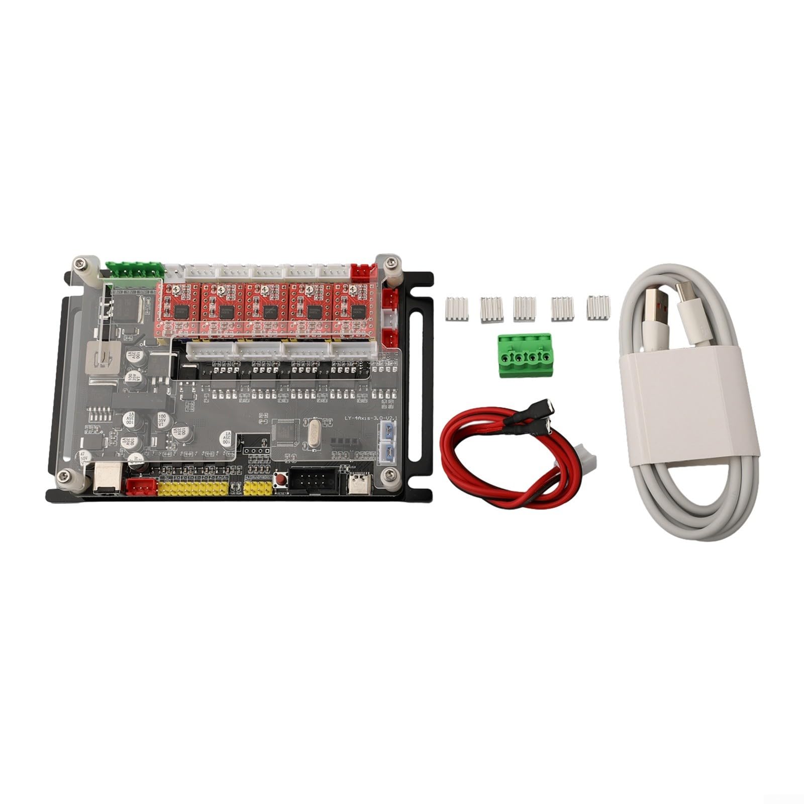 Schrittmotor Treiber, 4-Achsen Schrittmotor-Treiberplatine Für GRBL 11F, CNC-Steuerung Mit USB, 12-24V, A4988 Für Router
